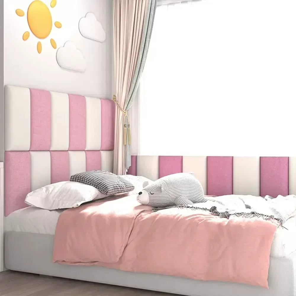 Adesivos de parede para Bed Headboard, Painel de parede 3D, Decoração de papel de parede, Cabecero Cama, 135, 150