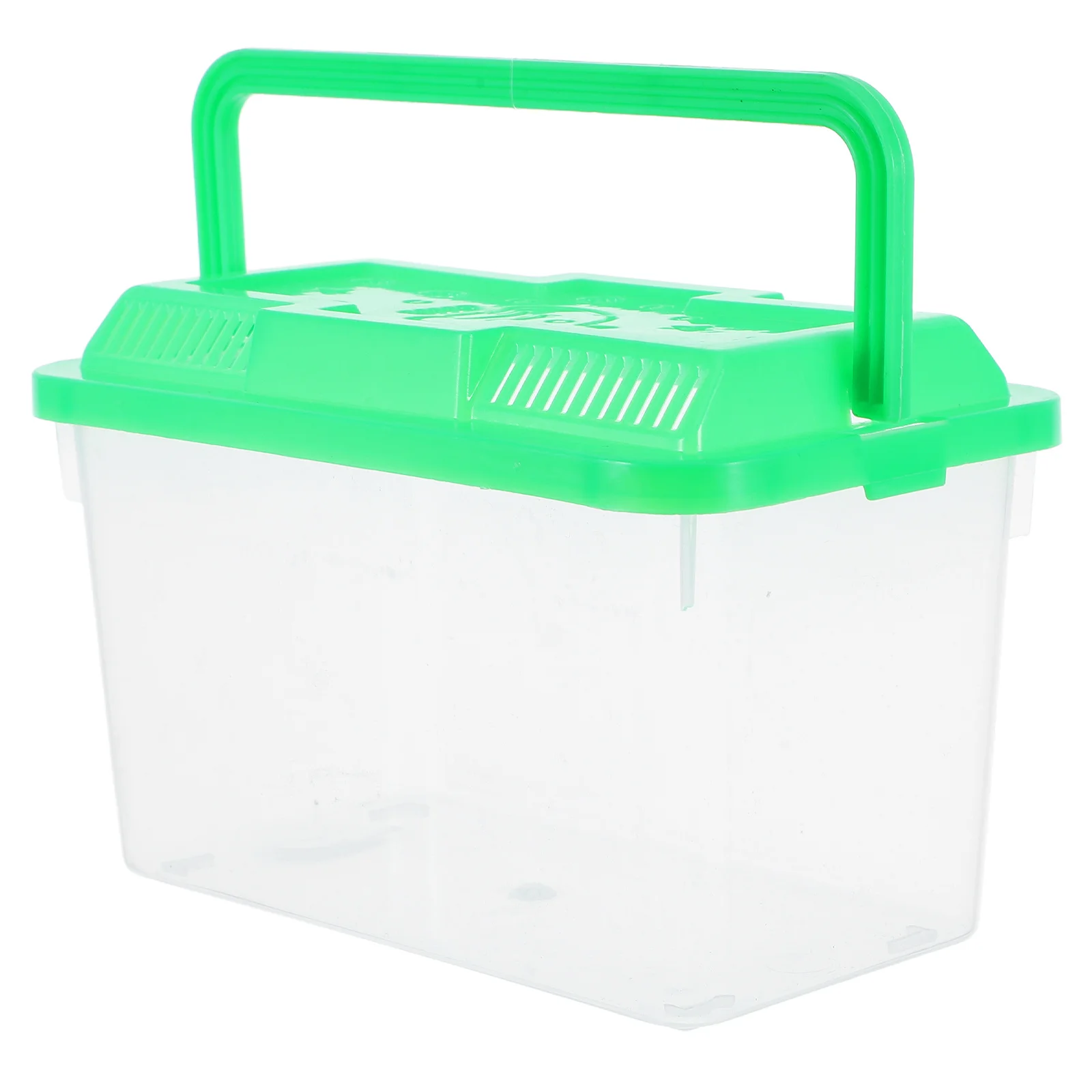 1 خزان الأسماك المحمولة واضح حوض السمك الصغير للسلحفاة الصغيرة الهامستر بيتا الأسماك الزواحف تررم صندوق نقل الحيوانات الأليفة الشفاف