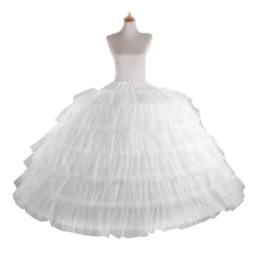 Full White Ball Gown Hoops Wedding Accessories Petticoat Underskirt Slips Quinceanera Gown for Wedding Dress image 4
