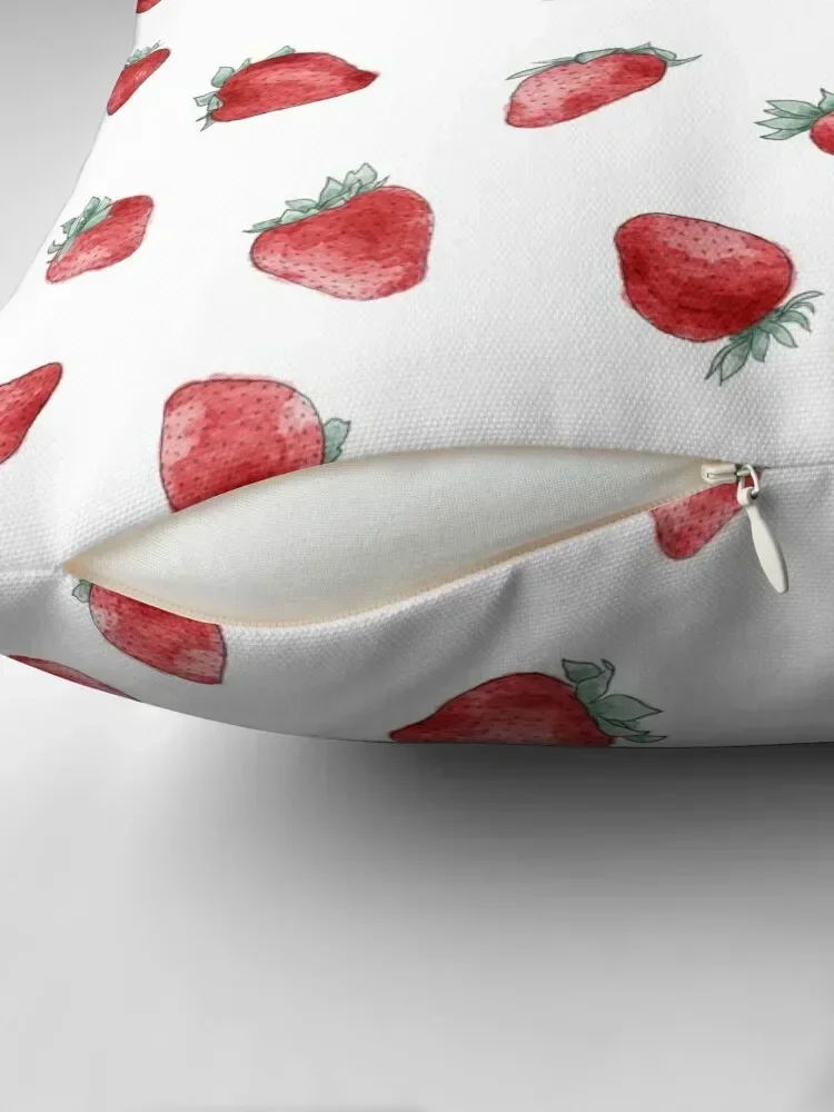 watercolor strawberry pattern Throw Pillow Sitting Cushion New year Plaid Sofa pillow