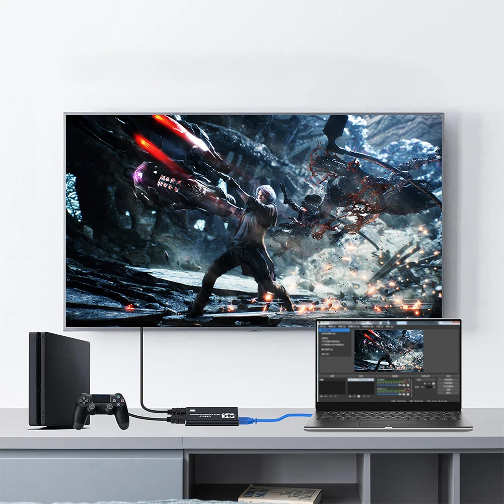 USB 3.0 4K HDMI-متوافق مع بطاقة التقاط الصوت والفيديو 1080P 60 هرتز HD مسجل فيديو المنتزع الألعاب بطاقة التقاط الصوت والفيديو ل PS4/Xbox/PC البث المباشر #2