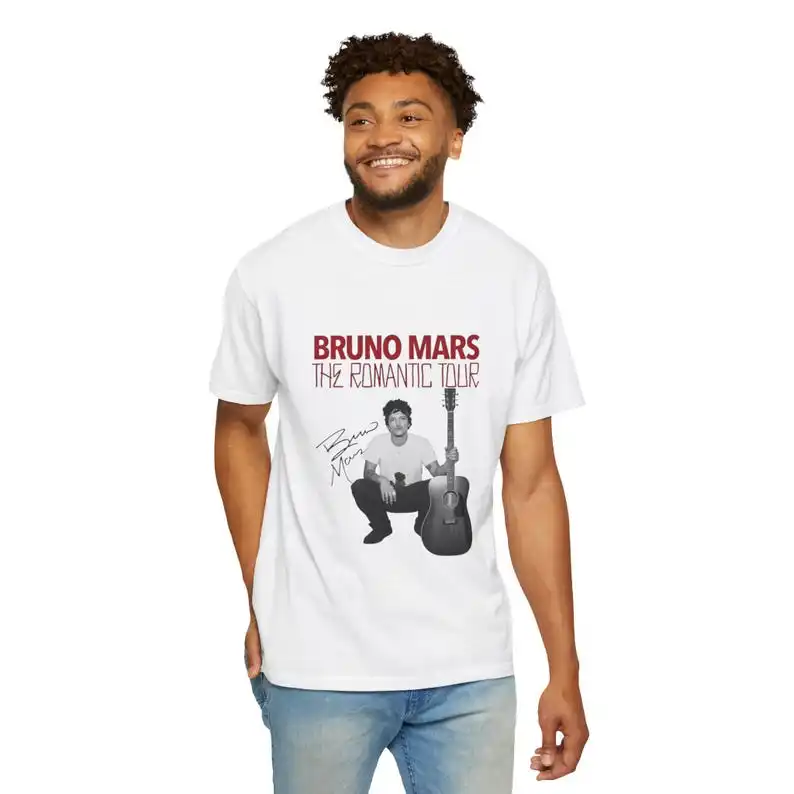

Bruno Mars The Romantic 2026 Tour Tshirt Design