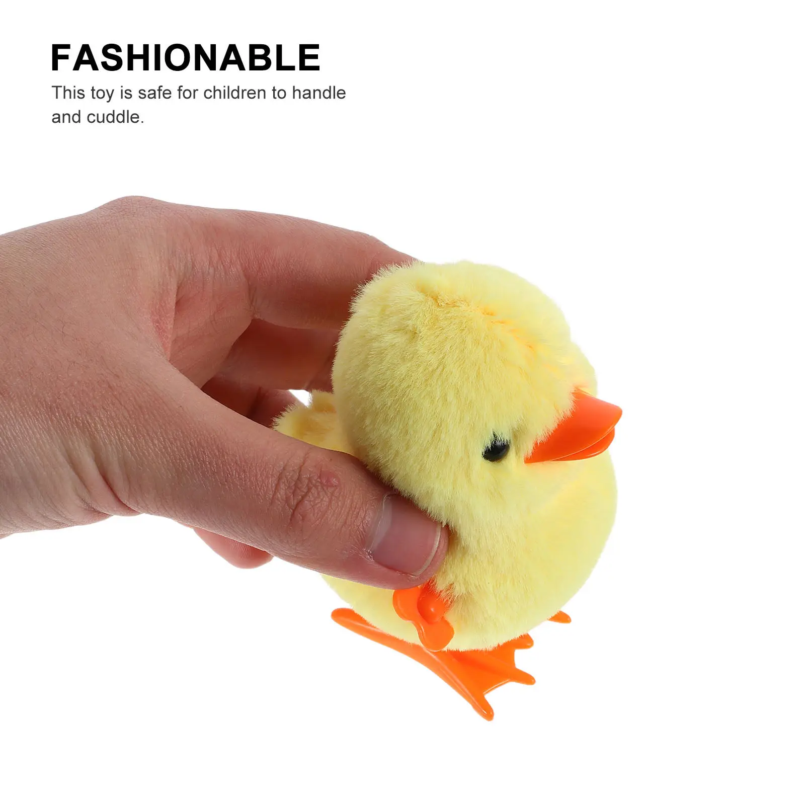 Wind-Up Duck Jumping Animal Plaything for Kids Toddlers Soft Safe Design Portable Travel Friendly Interactive Party Favor Gift