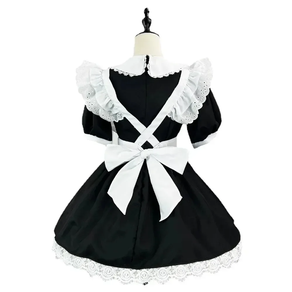 Japanese Cute Lolita Bunny Cosplay Black and White Maid Maid Outfit Lolita Dress 2025 New Black Maid Dress