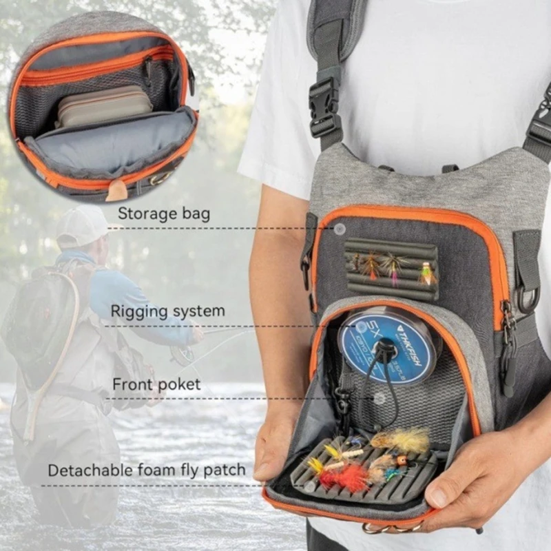 X7XC Lightweight Chest Mounted Tackle System With Easy Access To Essential Fishing Tools