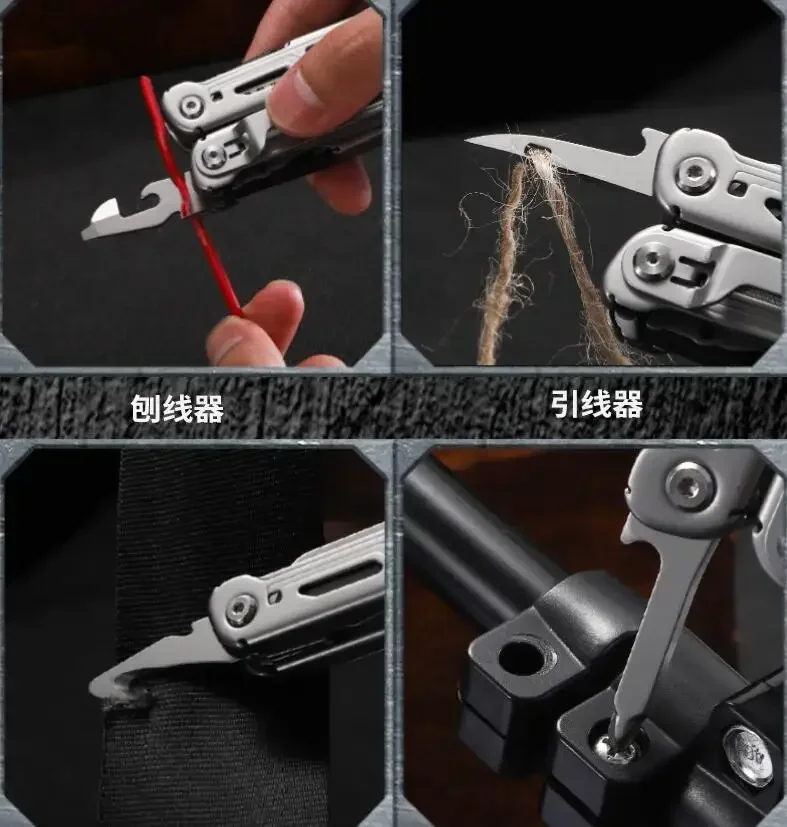 Multi-purpose Tool Emergency Pliers Folding Knife  Tactical Clip Combination Survival Gear Clip Outdoor  Multi-purpose Multitool