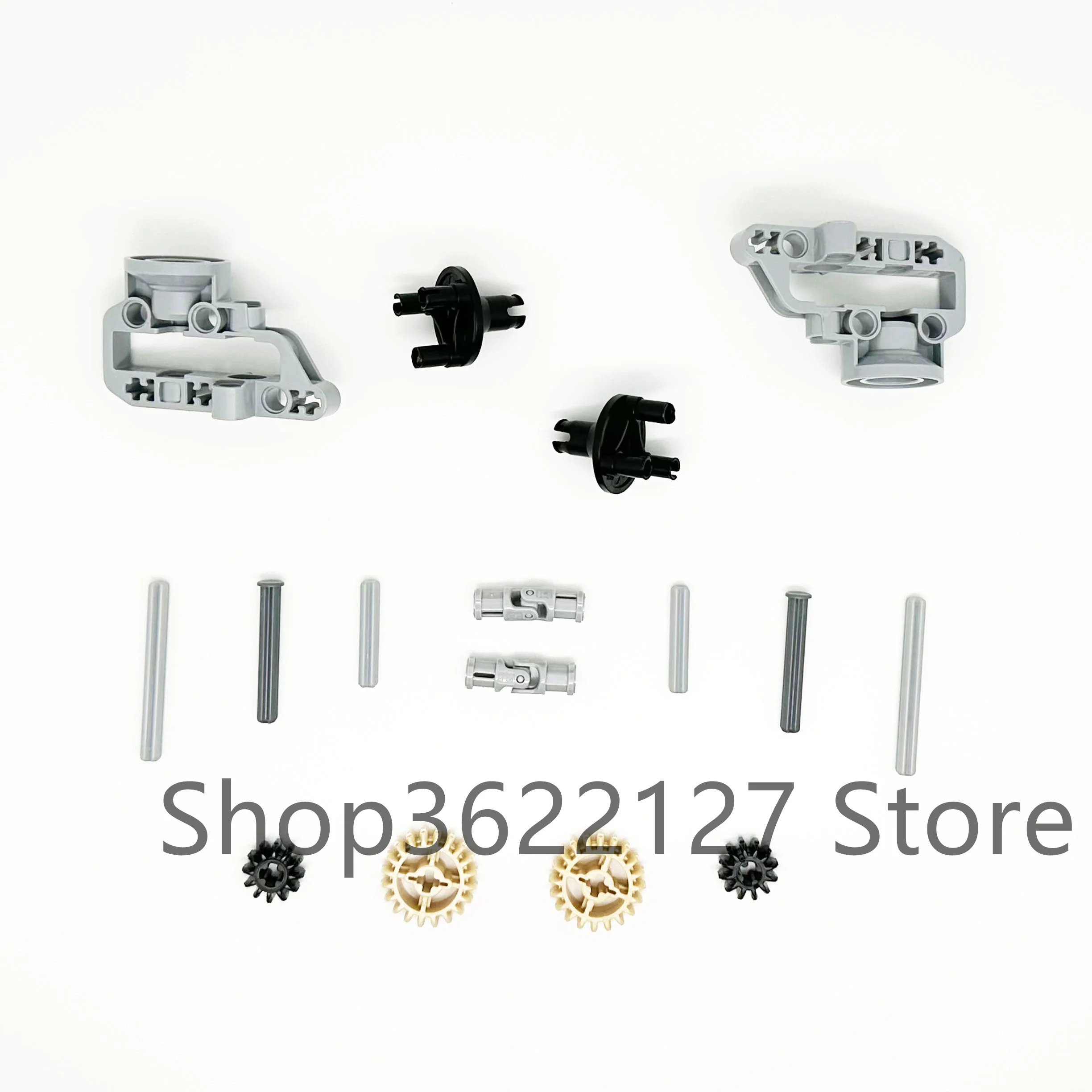 MOC Building Blocks DIY Parts Package Bricks 9686 Gear Axle Pin Cross Shaft Connector Mixed Bulk Retrofit PF Set High-Tech