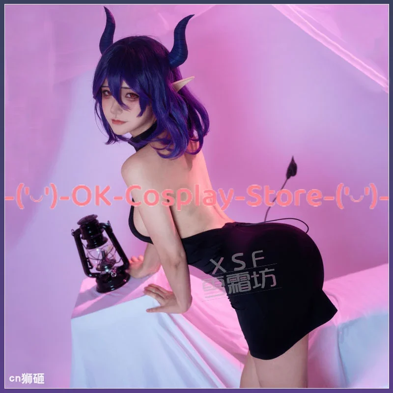 Disfraz de Cosplay de Anime Kinsou No Vermeil, vestido negro Sexy para mujer, traje de Cosplay de Vermeil en oro, uniformes para carnaval y Halloween