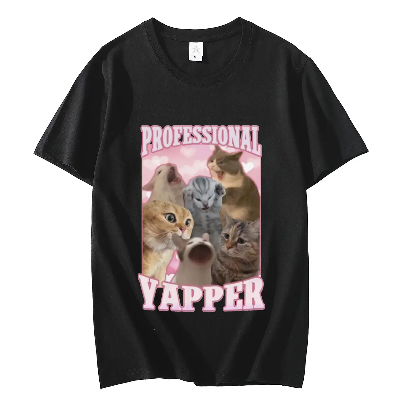 

Professional Yapper Funny Cat Meme Graphic T Shirts Men Women Harajuku Kawaii Oversized T-shirt Fashion Casual Cotton T-shirts