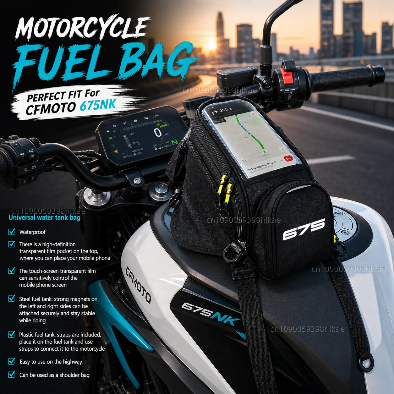 

NEW Universal Magnetic Fuel Tank Bag Motorcycle Phone Navigation Pack For CFMOTO 675NK 675sr 675sr-r 675 SR SR-R NK