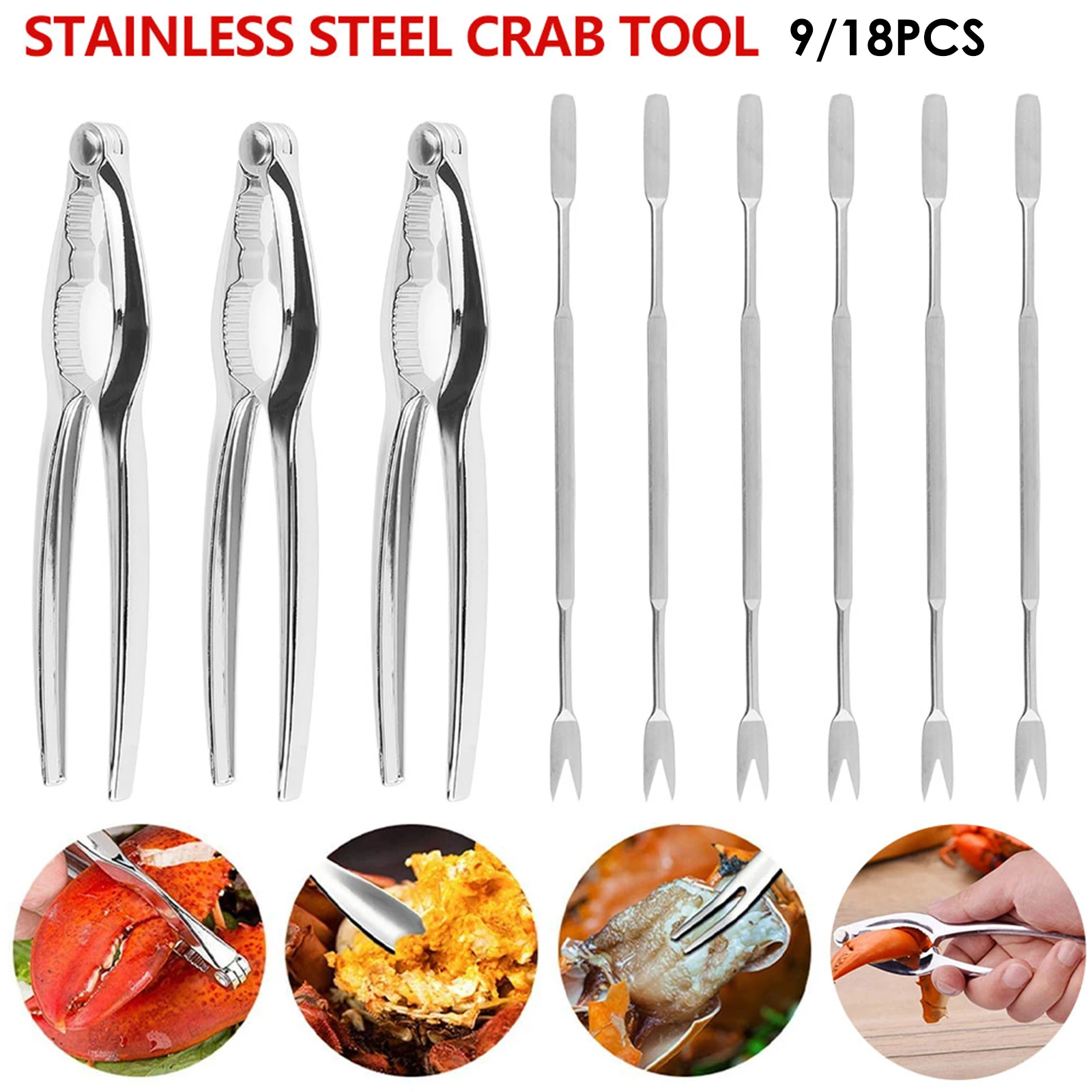 18/9Pcs Crab Shell …