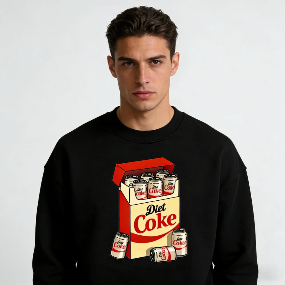 

Мужской пуловер с юмором для любителей напитков: «Подай мне холодильник», «Сигареты», «Дайт-Кола», «Ретро-сода», «Креативный любитель кофеиновых напитков»