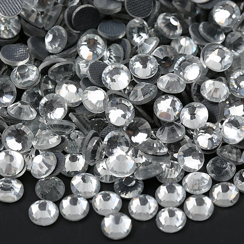 Strass correcteurs en verre Super brillant, pierres à dos plat en cristal, plusieurs tailles, 280, 1400 pièces, SS4-SS30 pièces/lot, pour ornement de vêtements en tissu