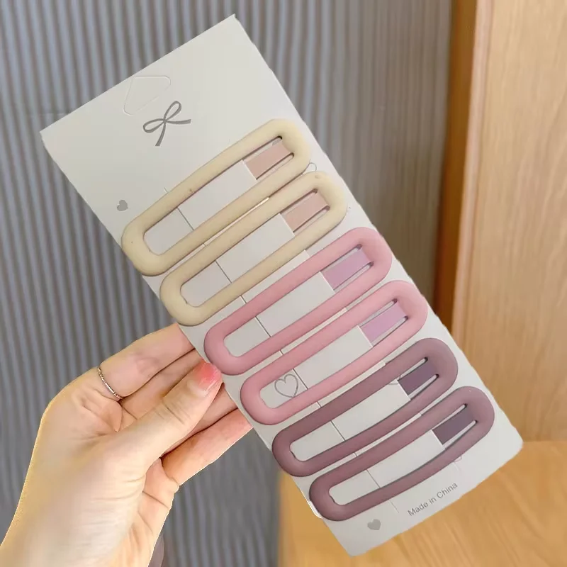Épingle à cheveux pratique et polyvalente pour fille et femme, 6 pièces, accessoire tendance Morandi document BB