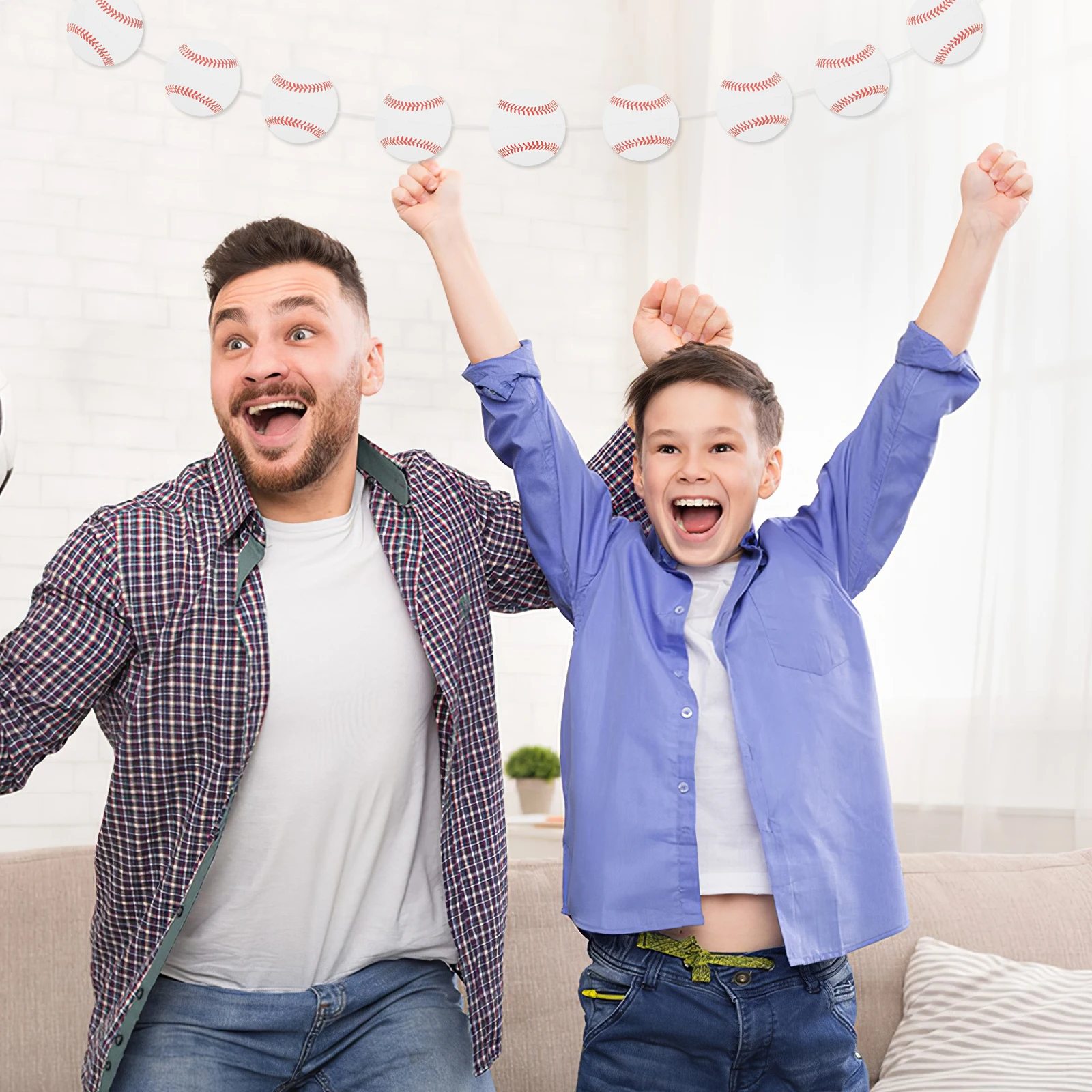 

2Pcs Baseball Banner Decoration Sports Party Bunting Flags for Indoor Outdoor Celebration Hanging Banner Party Decorations Theme