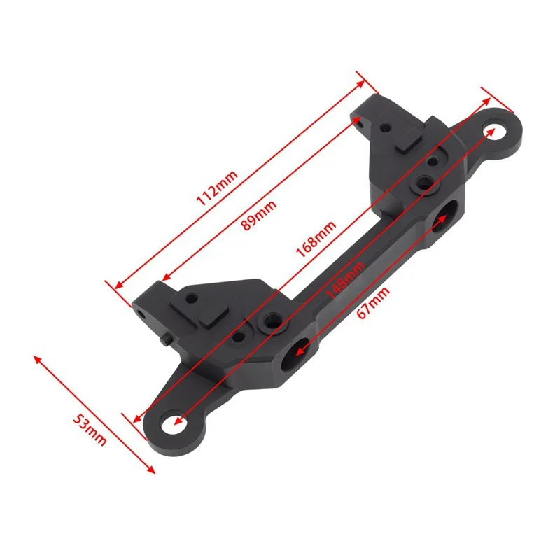 CNC Aluminum Front Rear Shock Absorber Bracket Bumper Mount for 1/6 RC Crawler Axial SCX6 Jeep JLU Wrangler Upgrade Accessories