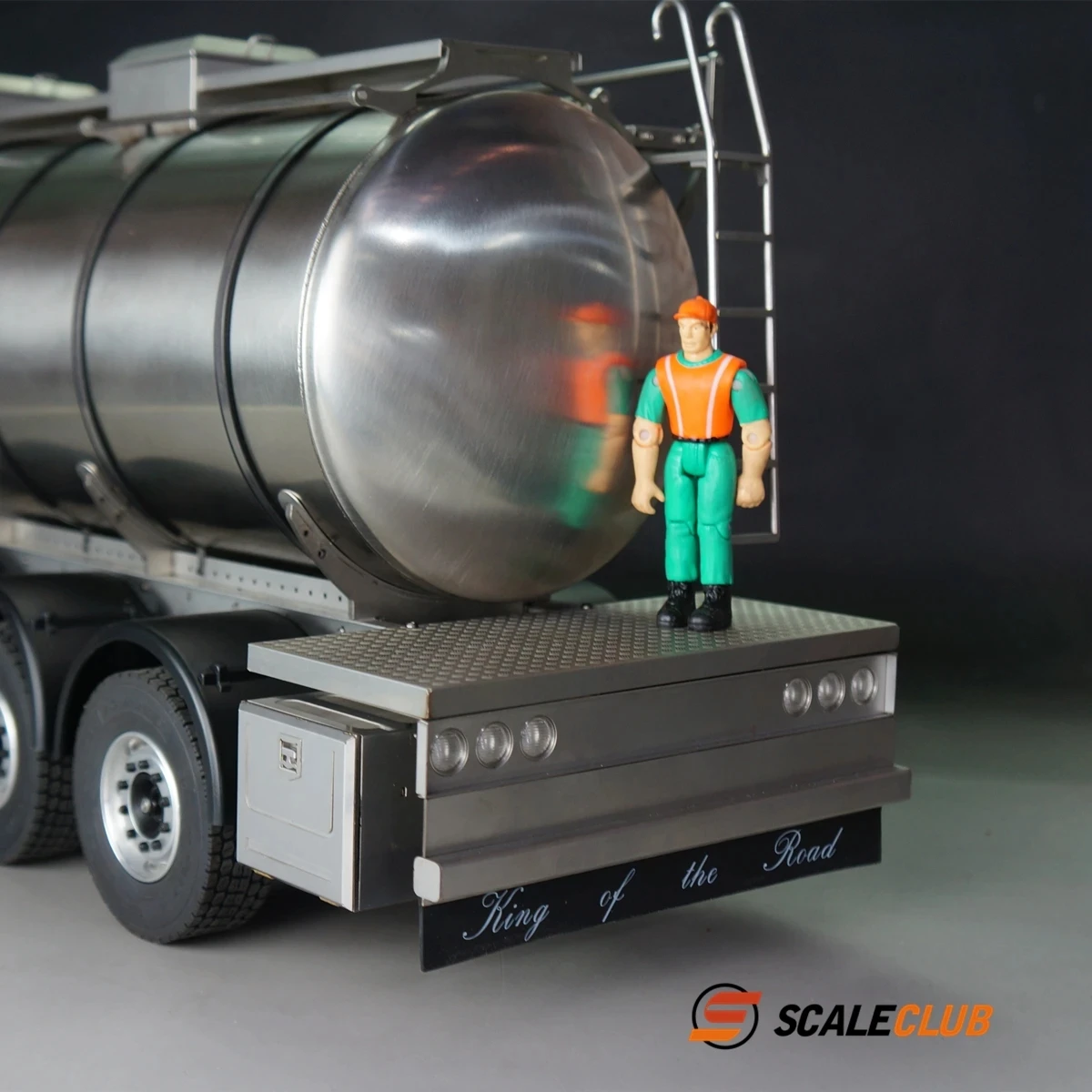 SCALECLUB Stainless Steel Tank For 1/14 For volvo FH16 750 Liquid Transportation Trailer Car DIY Parts