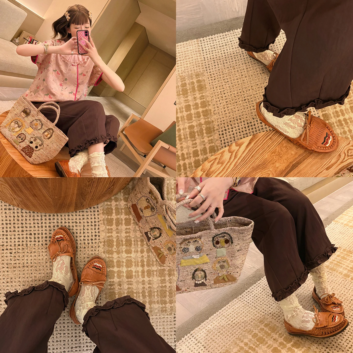 

Классические деревянные брюки-кэжуал с низкой посадкой, удобные, в стиле ретро, прямые брюки для женщин, для повседневной носки