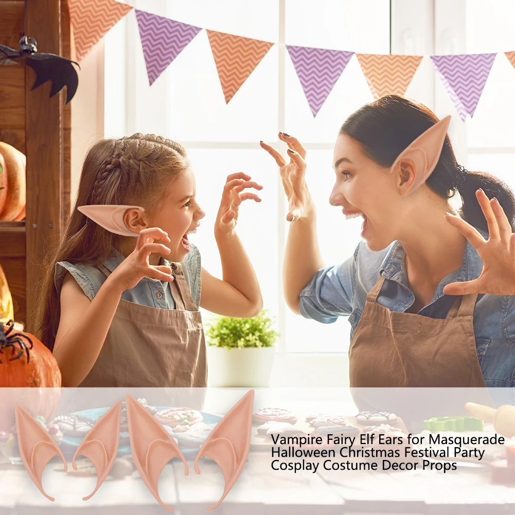 Halloween Cosplay Latex Fee Engel Elf Oren Maskerade Partij Kostuums Halloween Party Decoratie Benodigdheden Foto Props Kids Gift