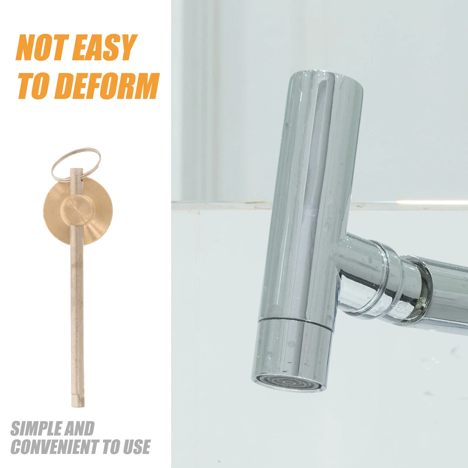 

Multifunctional Radiator Valve Key Brass Magnet Durable Radiator Bleed Wrench Plumbing Utility Faucet Valve Tool