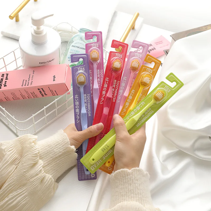 

1PC New Adult Ultra Soft Bristled Toothbrush Wide Head 48 Hole Individual Packing Color Random Toothbrush Cleaning Oral Gum Care