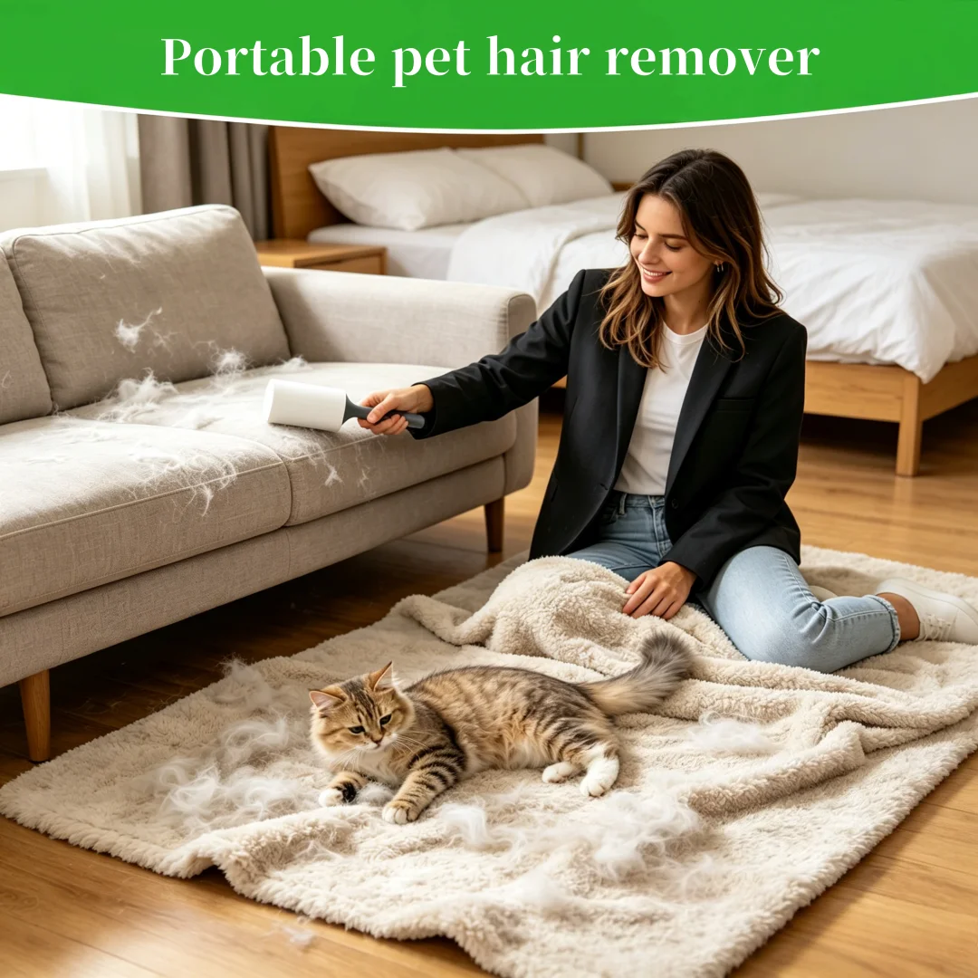 Pet hair super adhesive roller, easy to peel, clean at home, and as a lint remover for clothing, furniture, sofas, and car seats