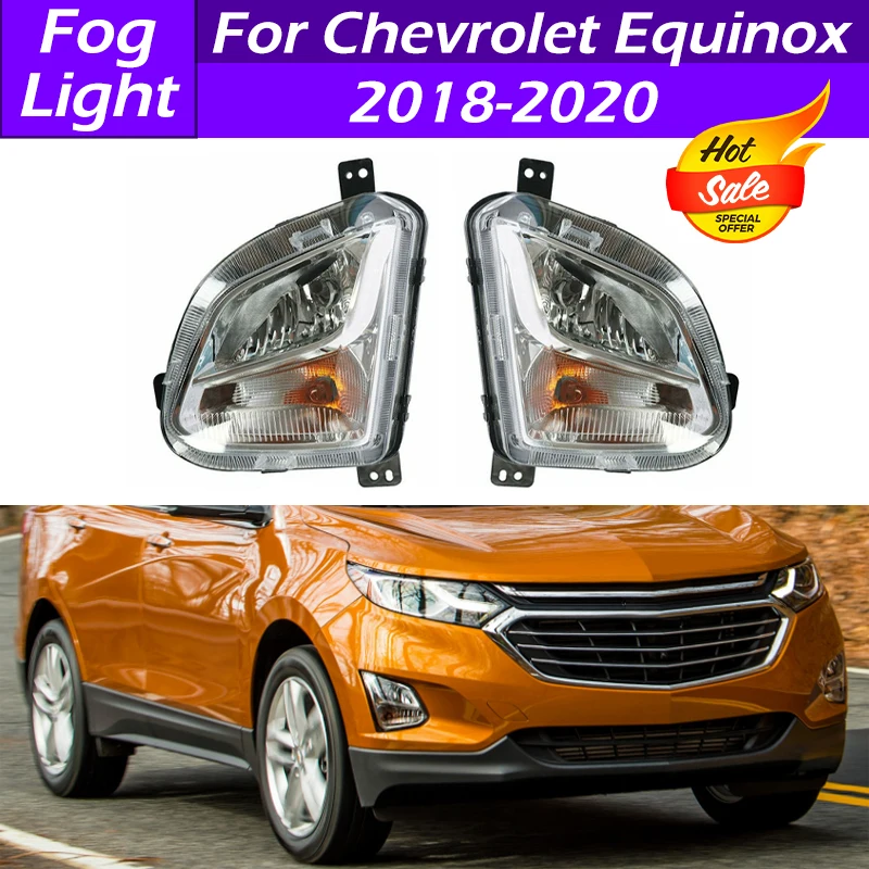 

For Chevrolet Equinox 2018 2019 2020 Front Bumper Fog Lamp Foglight Daytime Running Light DRL Fog Light Assembly Car Accessories