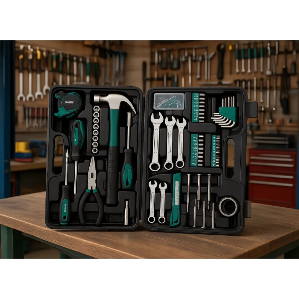 

148 Piece Tool Kit for Car and Home Repairs Ideal for DIY Enthusiasts Green
