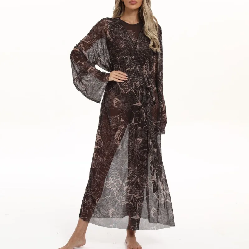 Hot Russo Costume Da Bagno Abiti Da Spiaggia Protezione Solare Maglia Casual Copertura Gonna Da Spiaggia Рус Garona Кульник Beach Style Abiti Da Donna Grembiule