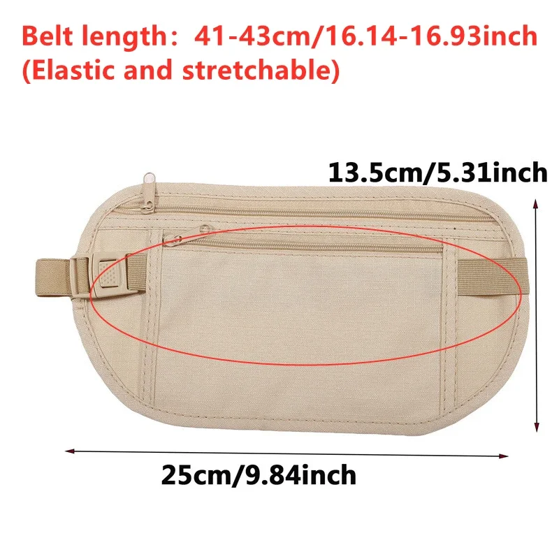 Sport Running Wais Bag Invisible Travel Waist Packs Pouch For Passport Money Belt Bag Hidden Security Wallet Gift Pack Money Bag image 6