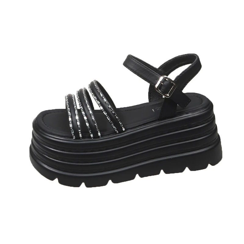 

Fashion Women's Open Toed Hollow Roman Sandals 2026 New Platform 8cm Casual Summer Thick Soled Sandals