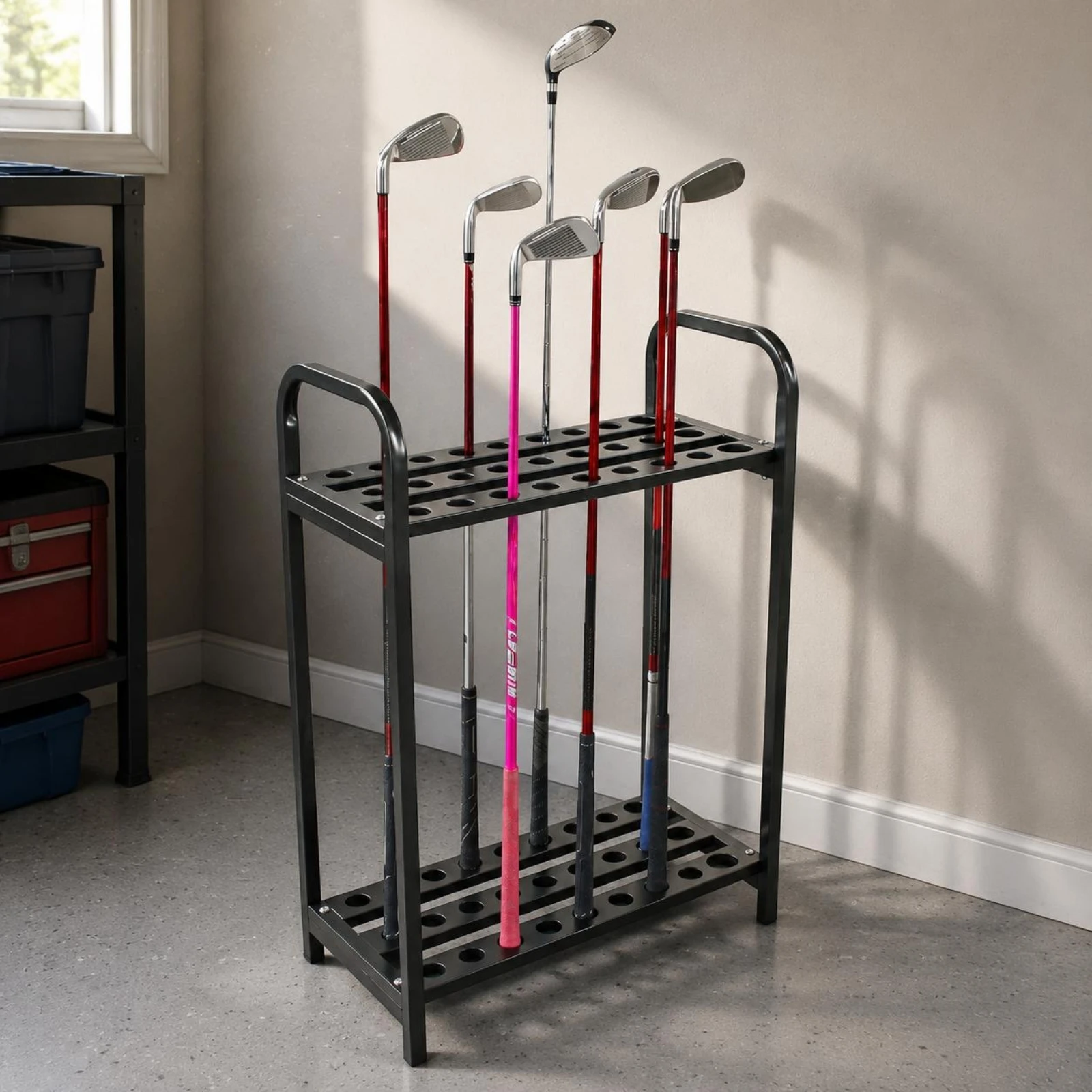 27-hole Golf Club Rack Easy to - Sports Equipment Organizer Rack ulasan dan harga
