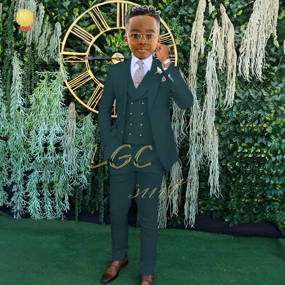 Boys classic formal suit 3 piece suit (jacket + vest + trousers) 3~16 years old children\'s wedding banquet custom dress