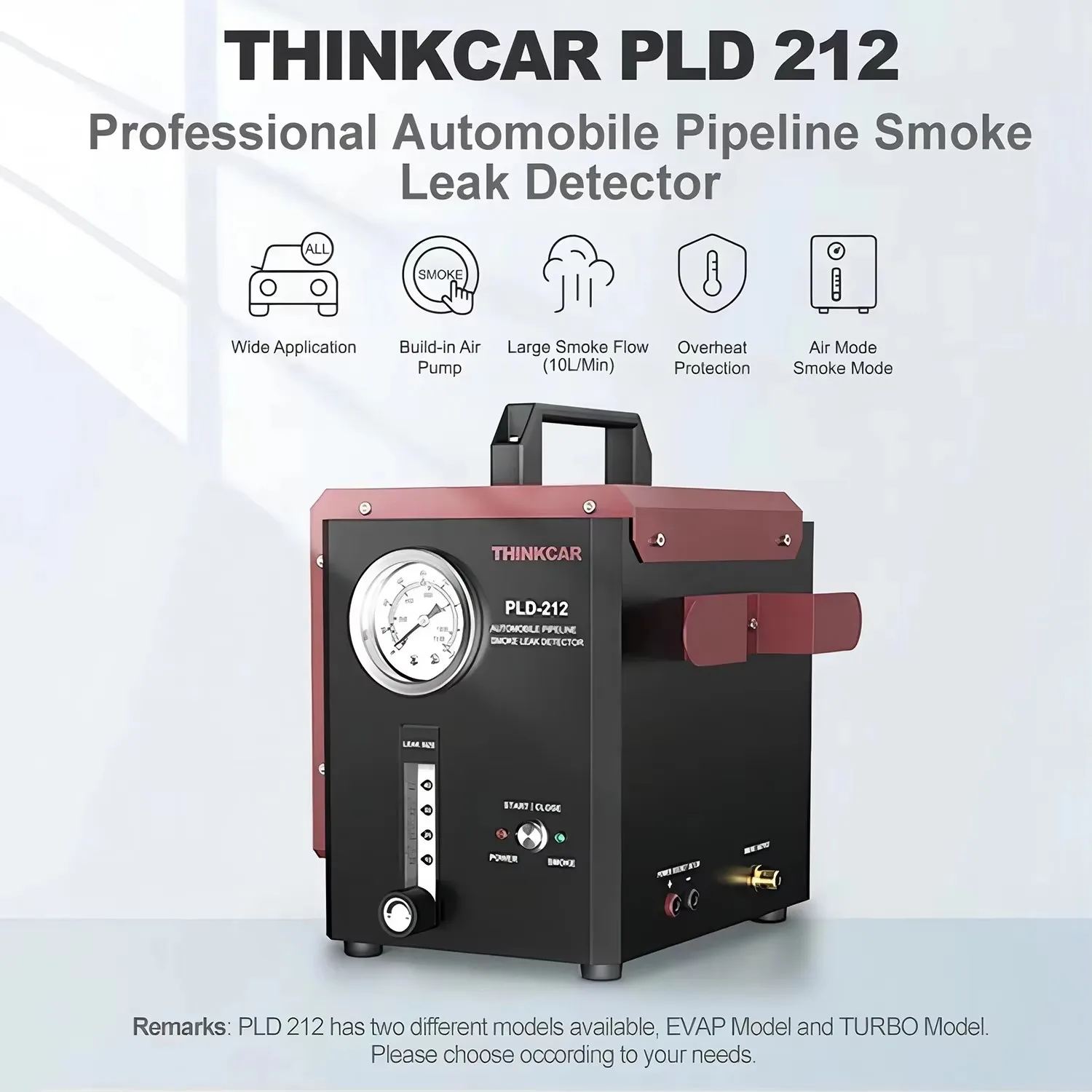 PLD 212 Pld 212 Turbo Modus EVAP Modus Rook Tester Professionele Auto Pijpleiding Rooklek Detector Diagnostic Tool