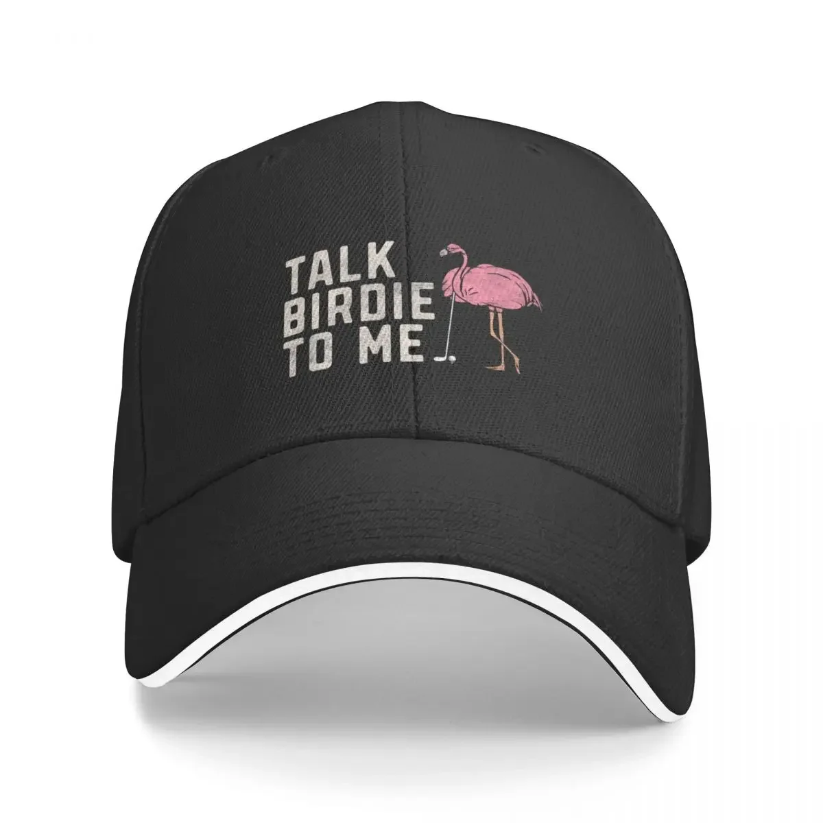 

New Flamingo Playing Golf Talk Birdie To Me Golf Funny Golfing Gift Baseball Cap hiking hat Trucker Cap Hat Women Men's