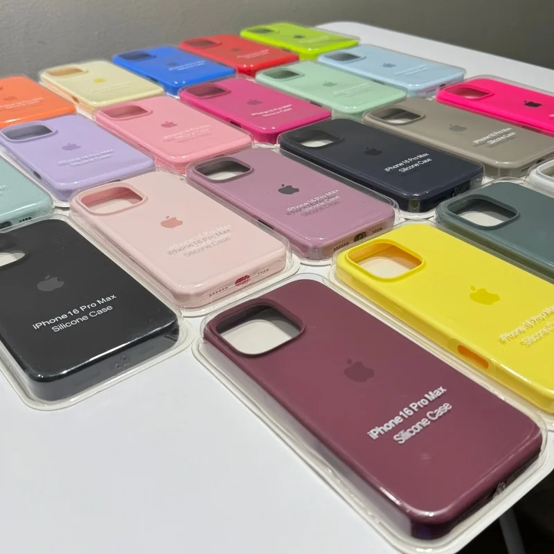 Oficjalne etui z płynnego silikonu do iPhone 17 13 15 16 14 12 Pro Max, etui do iPhone 16 Pro 13 14 11 15 17 Pro Max z pokrowcem na pudełko. — zdjęcie produktu 2