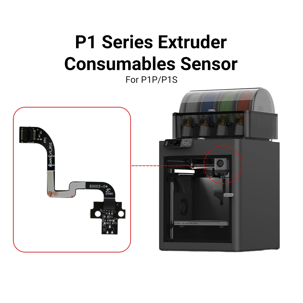 For Bamboo Lab P1S/P1P Extruder Filament Sensor Replacement Parts 3D Printer Parts Hall Switch Board for Lab P1 Series Printer