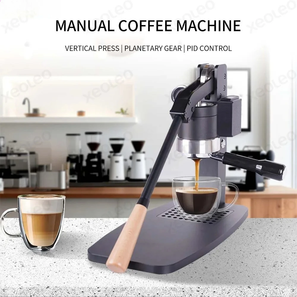 Manual Piston Espresso Machine 12Bar 58mm Portafilter Hand Press Italian‑Style Coffee Maker for Household Small Cafe
