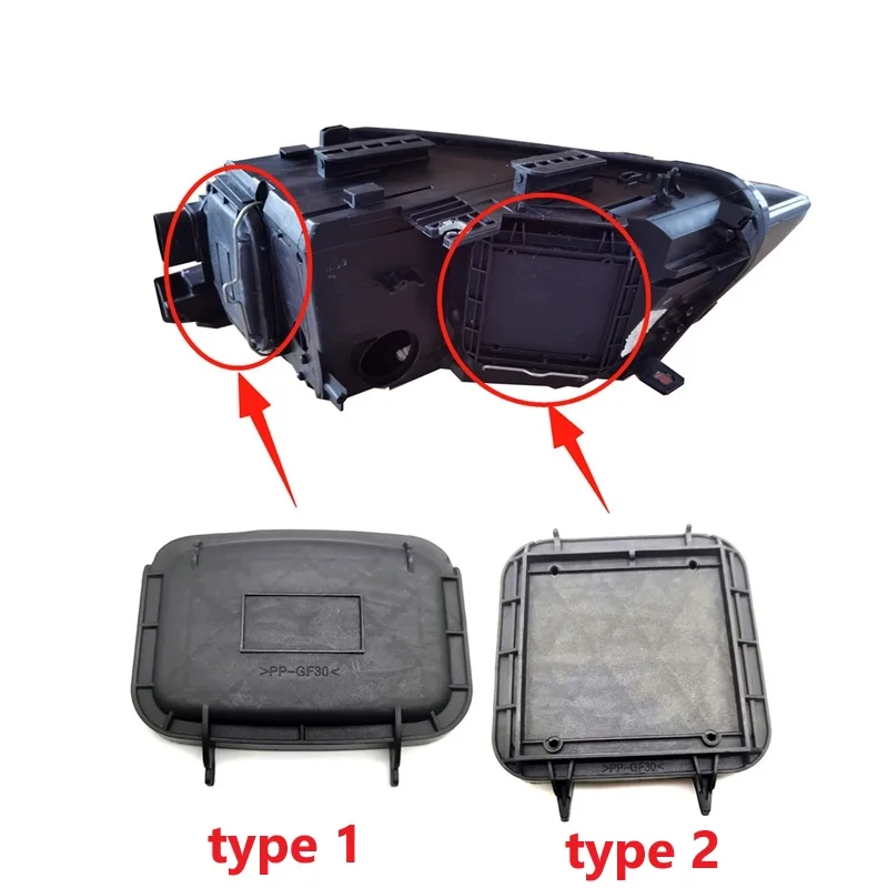 Headlight Rear Cover Dust Cover Far and Near Light Cover Bulb Cover Module Base Light Cover Seal Cover for Audi Q5 2010-2012