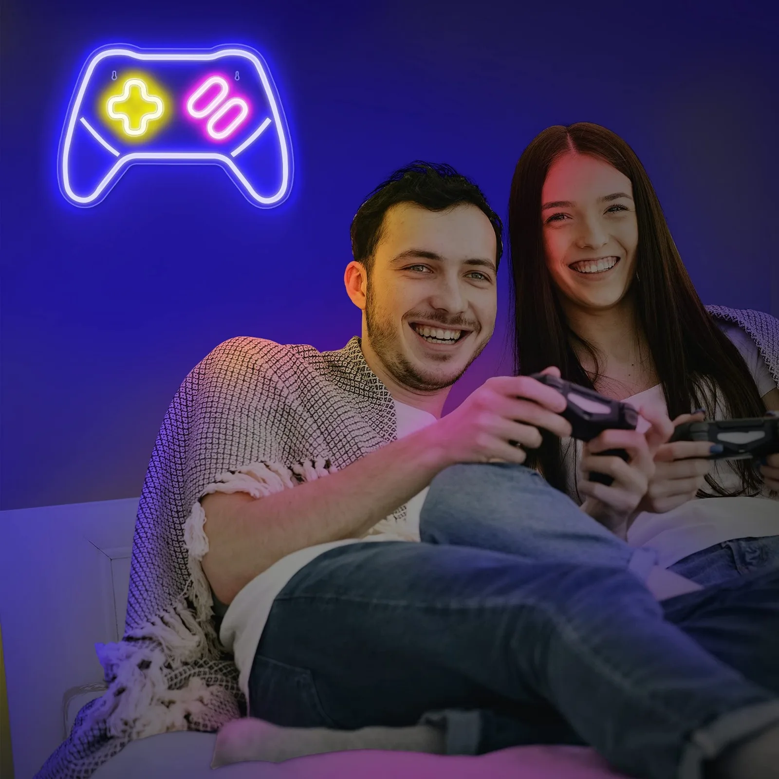 Controller di gioco insegne al Neon regalo per ragazzi adolescenti-segni di zona di gioco per parete, camera da letto, decorazione della sala giochi Cool Console di gioco luce al Neon