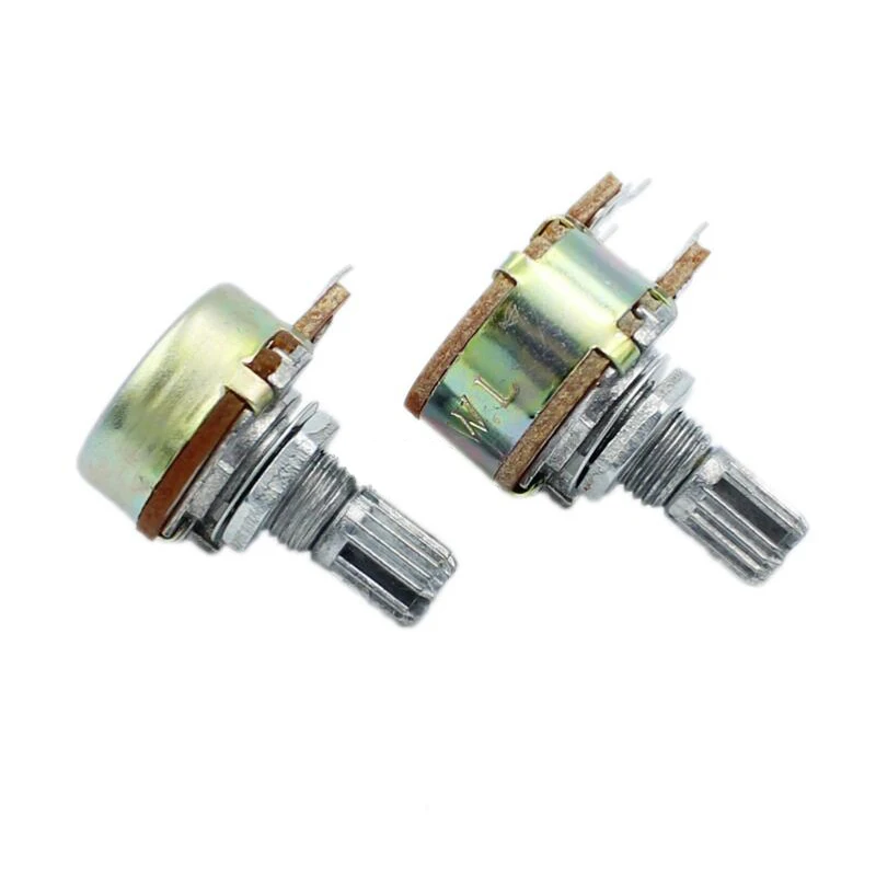 샤프트 앰프 듀얼 스테레오 전위차계, WH148 B1K B2K B5K B10K B20K B50K B100K B500K 6 핀, 15mm, 1K 2K 5K 10K 50K 100K 500K, 5 개