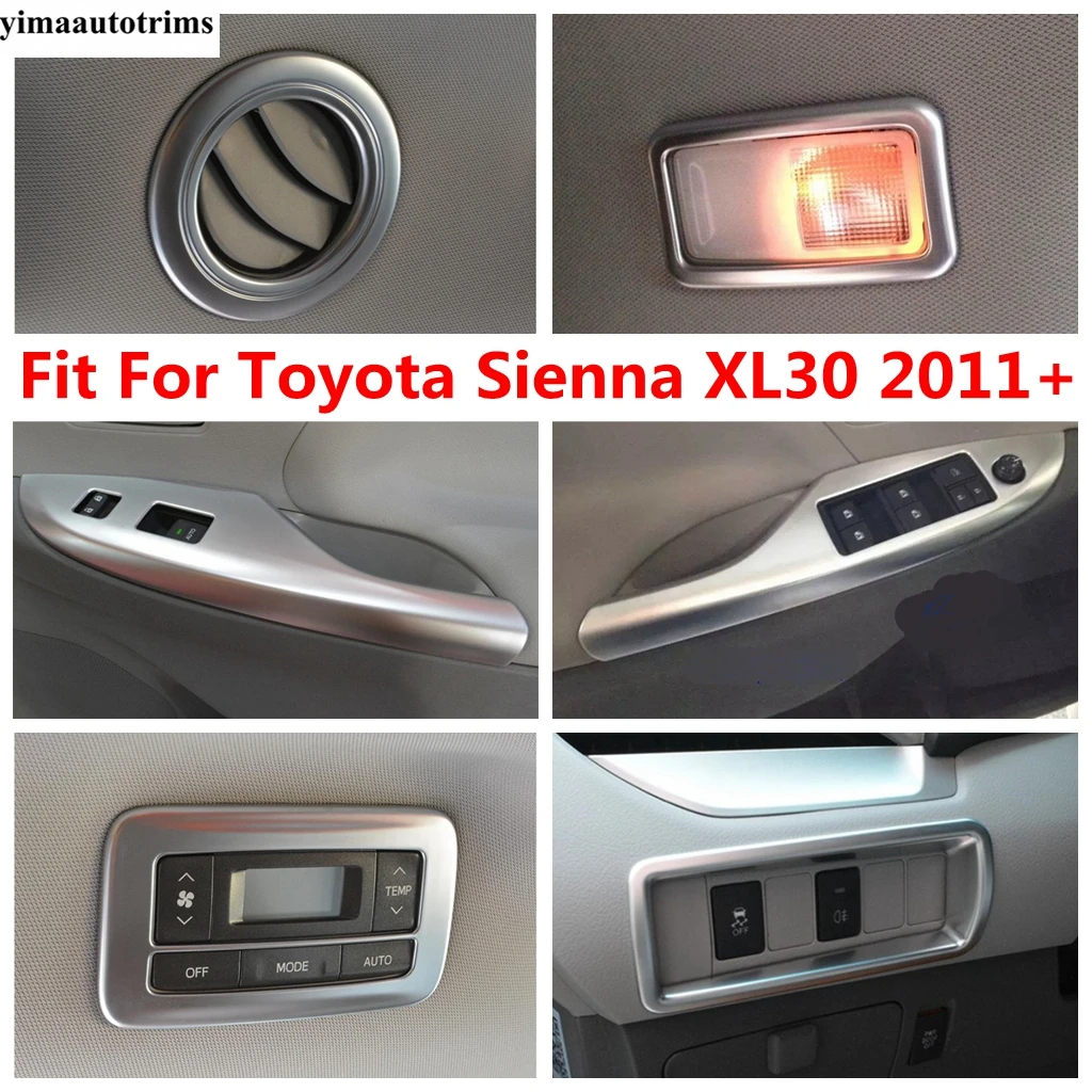 

Head Light / Reading Lamp / Window Lift Panel / Roof Air AC Outlet Cover Trim For Toyota Sienna XL30 2011 - 2020 ABS Accessories