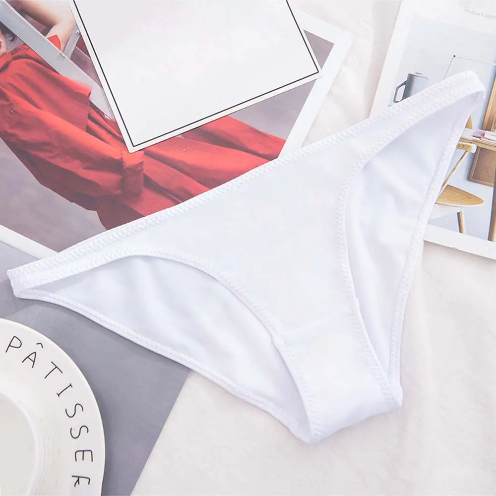 Sexy Soft Unisex Low Waist Women Milk Silk Ladies Panties Triangle Thong Solid Color