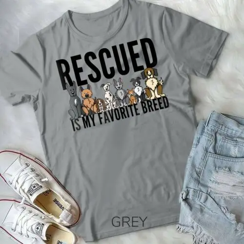 Dog Lovers Shirt for Women Men Kids - Rescue Dog Unisex Form T-Shirt