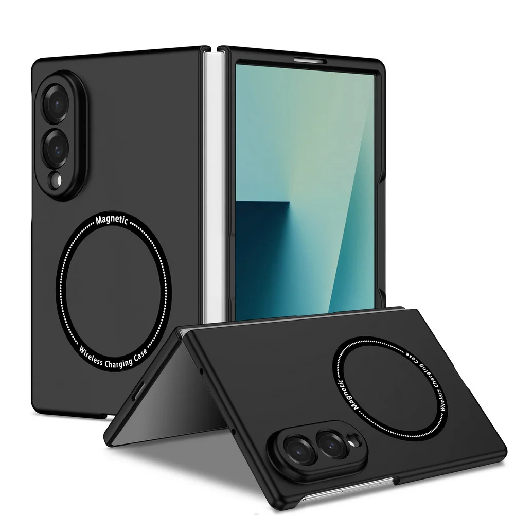 Ultrathin Anti-slip Textured Phone Case for Samsung Galaxy Z Fold 8 Fold 8 Ultra Fold 7 6 5 for Magsafe Built-in Magnetic Cover