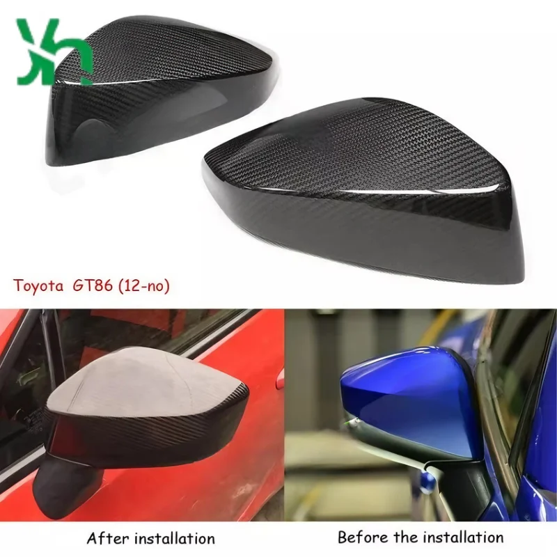 トヨタ GT86 スバル BRZ FR-S 12-20 純正カーボンファイバー サイドミラーカバー ドライカーボン サイドミラーカバー バックミラーロッド