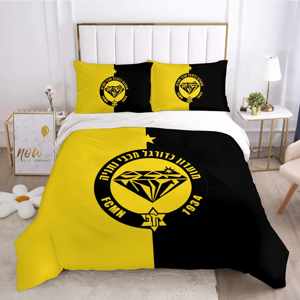 3D Printed Maccabi Netanya Bedding Set Duvet Cover Bedroom Comforter Single Twin King ​Size Quilt Cover Home Textile 2/3PCS