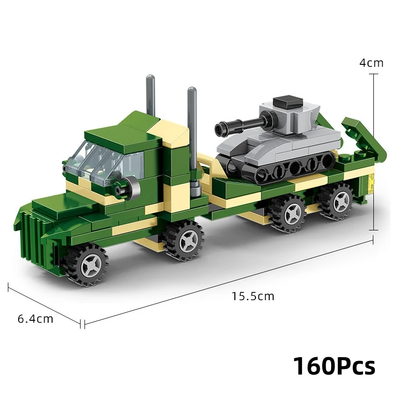 Main Battle Tank loading vehicle Building Blocks Military Iron Empire Panther Heavy Soldier Model Bricks Army Toys for Children