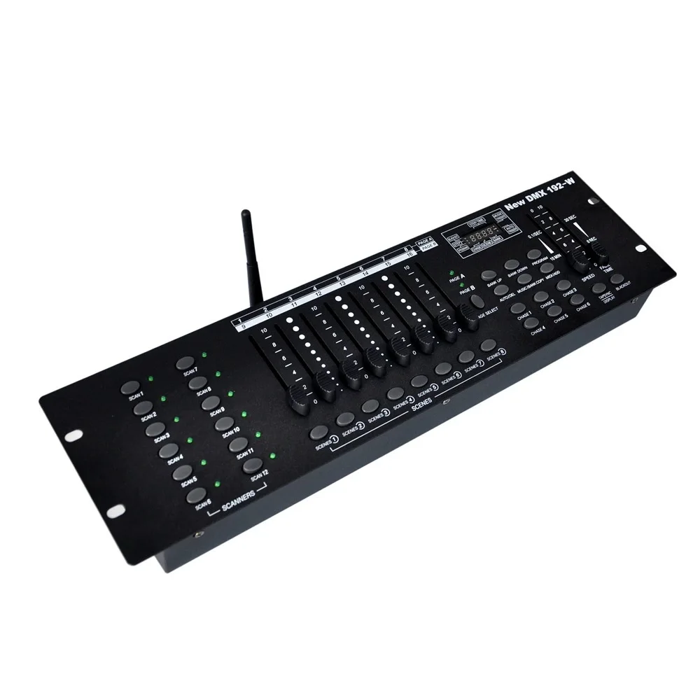 DMX512 Wireless Console 192CH Controller MIDI-compatible Power-off Autoplay Stage Light Equipment 3Pin Connector