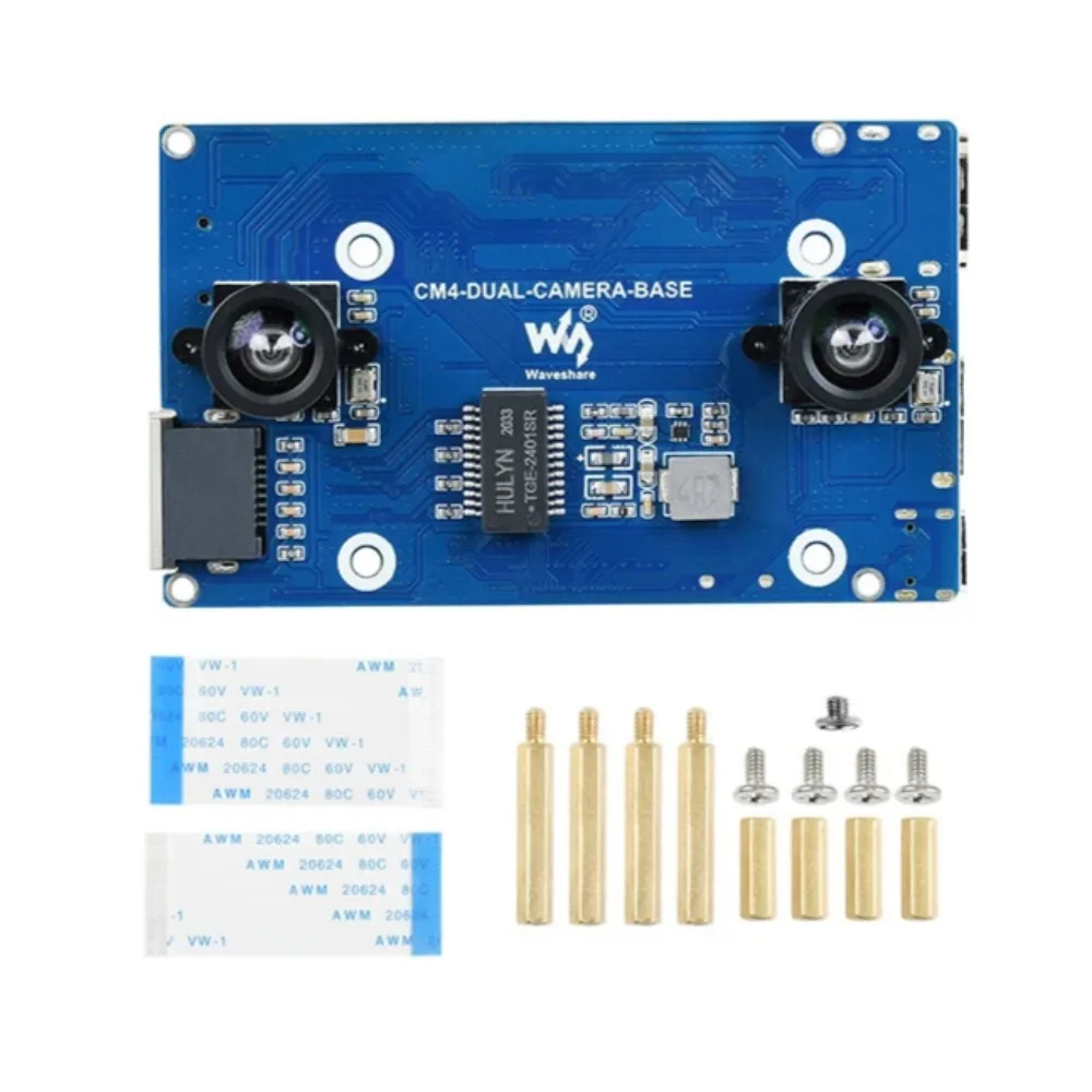 CM4 Binocular Vision Extension 3280*2464 pixels for Compute Module 4 Lite/eMMC Raspberry Pi 8M 4K Gigabit Ethernet Port